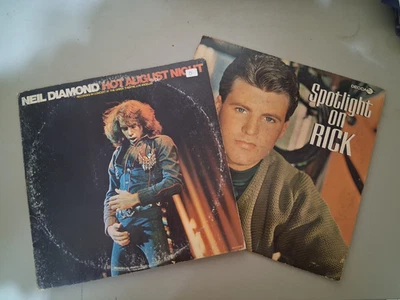 2 vinyl LP record album Neil Diamond Hot August Night & Rick Nelson Spotlight on Foto 1 de 4