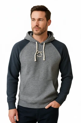🔥 Sudadera con Capucha Informal para Hombre Pullover con Cordones Manga Larga Gris Azul Marino Suave 🔥 Foto 1 de 4