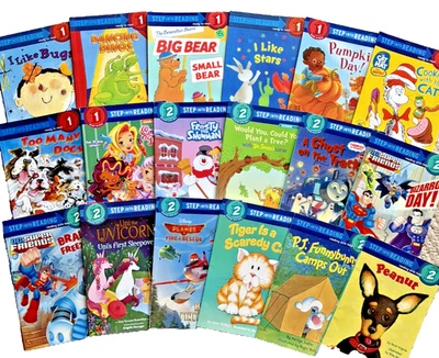 18 Step Into Reading Leveled Early Readers 1-2 Boys Girls Teachers PreK-2nd - Image 1 of 4