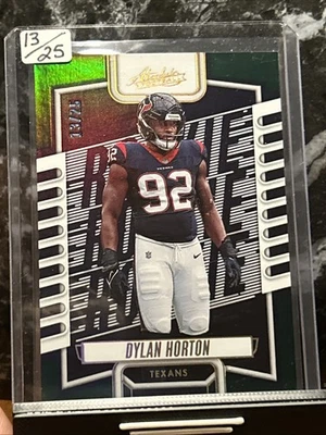 🔥🔥2023 Panini Absolute Dylan Horton Green SP Rookie RC #13/25 Texans🔥🔥 - Image 1 of 2
