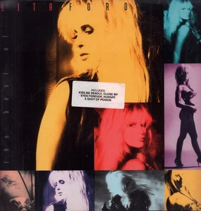 Lita Ford Best of LP vinyl Germany Rca 1992 has info sticker on front of sleeve - Picture 1 of 3