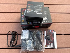 ReDragon RGB Alimentatore ATX 850 Watt 80+ Oro, ROSSO-850W PSU850RBBK - Foto 1 di 6