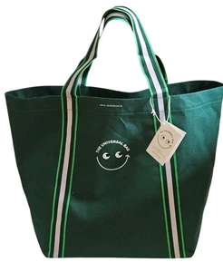 Bolso de Mano de Compras Anya Hindmarch Woolworths Collaborate Cara Sonriente Verde Nuevo con Etiquetas - Imagen 1 de 10