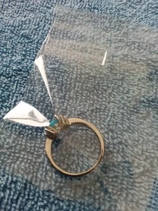 Women 925 Silver Oval Cut Aquamarine Ring Cubic Zirconia Fashion Ring Sz 8 - Picture 1 of 6