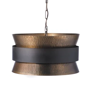 Capital Lighting 330446 Patinaed Brass / Dark Zinc 4-Light 20"W Pendant - Picture 1 of 5