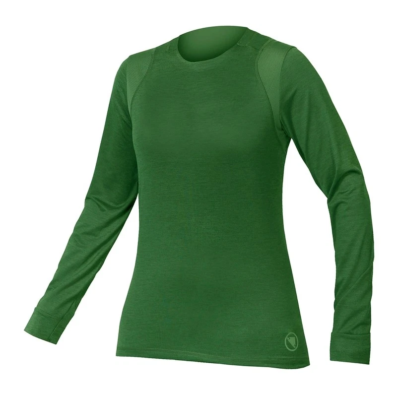 maglia mtb a maniche lunghe singletrack donna machair green Endura ciclismo - Immagine 1 di 1