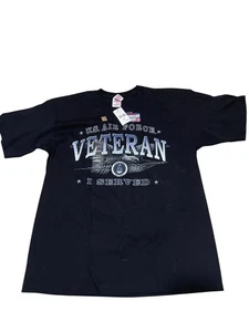 Bayside The True American U.S. Veteran Air Force S/S T-Shirt Men's Sz L NWT - Picture 1 of 4