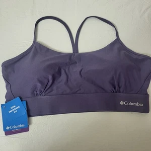 Columbia Sportswear Women's Low Impact Sports Bra Purple XL TG New With Tags - Picture 1 of 5