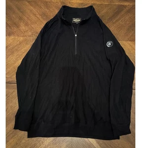 Straight Down Herren 1/4 Zip Pullover Sweatshirt Schwarz Cord Größe Large |Q1 - Bild 1 von 6