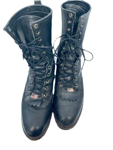 Chippewa Black Logger Boots 10" Size 12 Black STL Logger Style 29435 - Picture 1 of 10