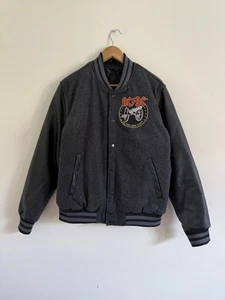 Mens AC/DC vintage wool blend tweed varsity jacket size XL retro punk music coat - Picture 1 of 8