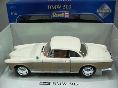 WOW EXTREMELY RARE BMW 503 Coupe 3.2 V8 Two Tone Cream/Beige 1:18 Revell-502/507 - Image 1 of 2