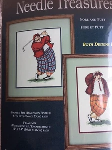 Golf Players Cross Stitch Kit - Picture 1 of 6