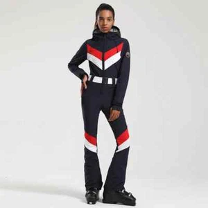 Damen Einteiler Skianzüge Winter Snowboard Overall wasserdicht winddicht dick - Bild 1 von 41