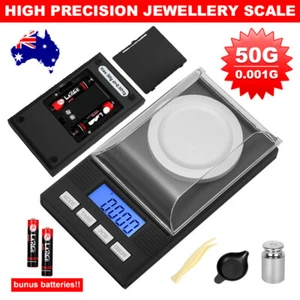 Digital Scales Jewellery Carat 0.001g Micro Scale 50g/0.001g Gold Diamond Pocket - Picture 1 of 12