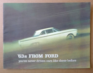 Minty 1963 Original FORD Full Line Sales BROCHURE Fairlane Galaxie Thunderbird - Picture 1 of 9