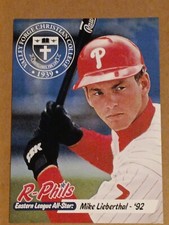 Philadelphia Phillies Baseball Card 1992 R-Phils All Star Mike Lieberthal C 5x7"