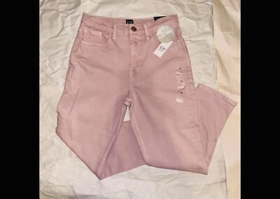 Jeans de tiro alto elásticos regulares rosa Gap Denim 10 para niñas Foto 1 de 4