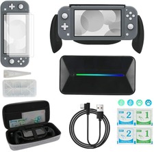 Nintendo Switch Lite Accessories Kit Carry Bag Hand Grip Power Bank Games Case &