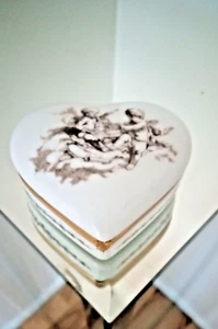 ESTEE' LAUDER COLECCIÓN PRIVADA PORCELANA CORAZÓN RECUERDO BARATIJA CAJA RARA - Imagen 1 de 4