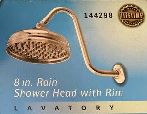 AquaSource 8in 8" Rain Shower Head Rim Rainmaker Chrome Stainless Steel 144298 - Picture 1 of 2