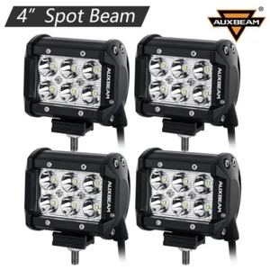 4 PIEZAS AUXBEAM 4" LED Barra de Luz de Trabajo Vainas Luces Punto para Polaris RZR XP 900 800 - Imagen 1 de 12