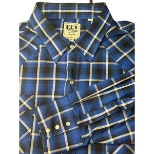 Camicia uomo Ely Cattleman 3XLT blu a quadri - Foto 1 di 6