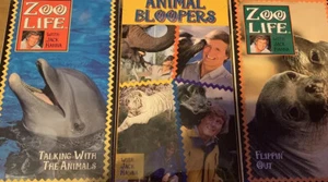 Jack Hanna VHS Lot Animal Bloopers Flippin’ Out &Talking With The Animals Sealed - Picture 1 of 3
