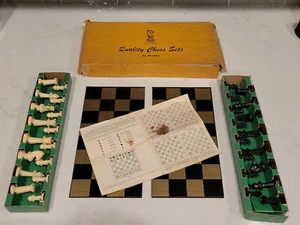 Vintage Drueke MAGNETIC CHESS SET NO. 222 Original Box & Instructions - Picture 1 of 11