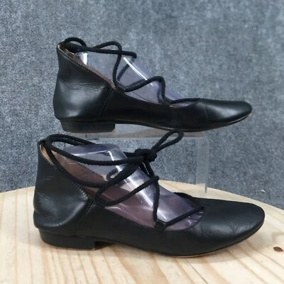 Zapatos planos de ballet Kelsi Dagger para mujer 9,5 Deandra negros con cordones cómodos informales Foto 1 de 4