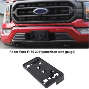 Car Front Bumper License Plate Bracket Tag Holder For Ford F-150 2021-24 Black - Picture 1 of 14