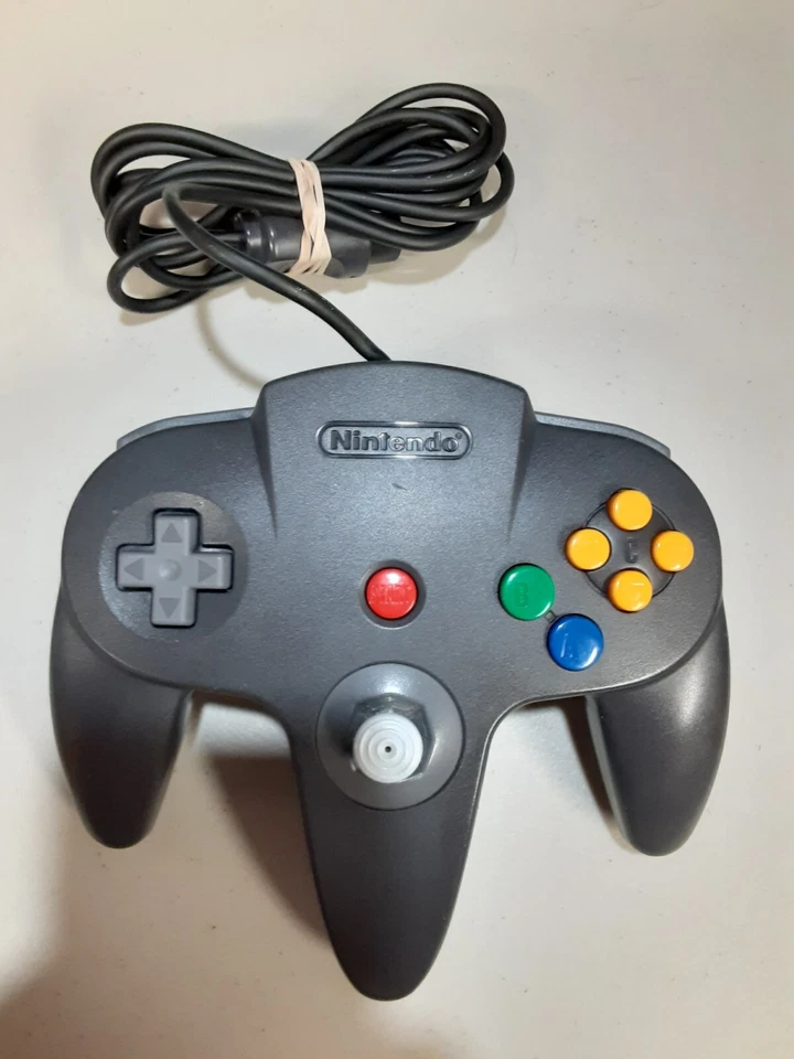 Nintendo 64 N64 Authentic Oem Black Controller Cleaned Tested Rebuilt Joysticks - Image 1 of 1