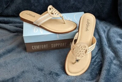 Sandalia Tanga LifeStride Reagan para Mujer (Almendra, 10w) Foto 1 de 4