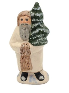 Estatuilla de vacaciones Vaillancourt arte popular Papá Noel tiza MD974 - Imagen 1 de 8