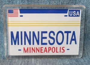 Minneapolis Minnesota Frigorifero souvenir magnete acrilico M49 - Foto 1 di 2