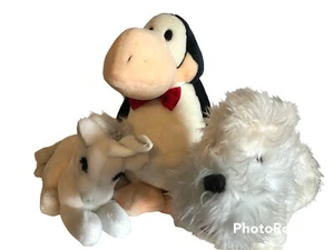 Dakin Plush Unicorn, Penguin, Scottie, Lot of 3, Vintage - Picture 1 of 10