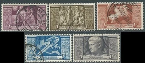 1937 REGNO POSTA AEREA USATO AUGUSTO 5 VALORI - RE26-3 - Picture 1 of 1