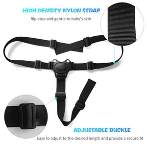 Baby Safety Belt Adjustable 3 Point Harness Baby High Chair Straps Seat H5T8 - Picture 1 of 8
