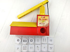 VINTAGE ORIGINAL PLAY-DOH FUN FACTORY TOY EXTRUDER W/ALL 12 DIES  RED/YELLOW