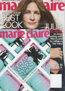 Marie Claire Magazine December 2013 Julia Roberts Cover Wrap Stars Insert New - Imagen 1 de 1