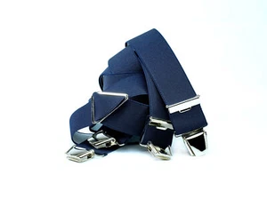 Bretelle homme 35mm motif rayure - Att 122 - marine - Imagen 1 de 1
