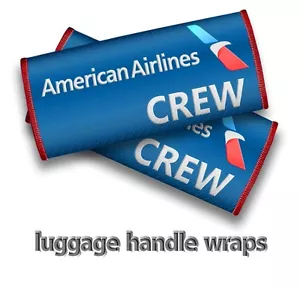 AMERICAN AIRLINES CREW Avvolgitori Maniglia x2 - Foto 1 di 1