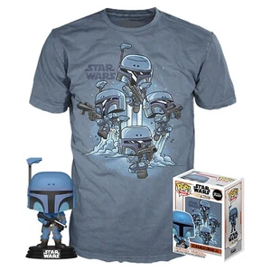 Funko POP! Star Wars The Mandalorian & Tee T-Shirt (Size L) Exclusive OVP NEW - Picture 1 of 2