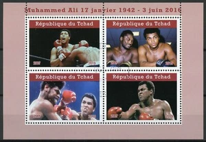 Muhammad Ali Stamps Chad 2019 CTO Famous People Boxing Sports 4v M/S I - Picture 1 of 1