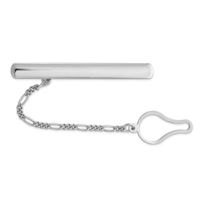 Sterling Silver Rhodium Plated Tie Clip - Image 1 of 2