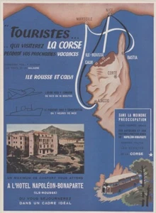 "LA CORSE" Original-Anzeige geflecht FRANKREICH - ILLUSTRATION 1953 - Bild 1 von 1
