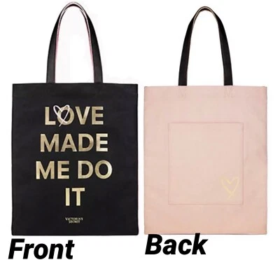 Bolso Doble Victoria's Secret Negro y Rosa Love Made Me Do It Nuevo Foto 1 de 3
