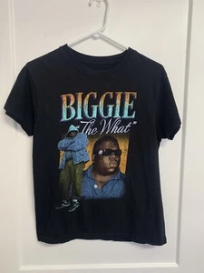 Notorious BIG “The What” T Shirt Black Biggie Smalls Mens Small - Picture 1 of 3