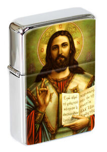 Jesus Alpha Omega Flip Top Lighter
