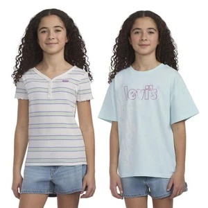 Levi's Girls 2-Pack Graphic Tee Size XL 14/16 Turquoise - Picture 1 of 5